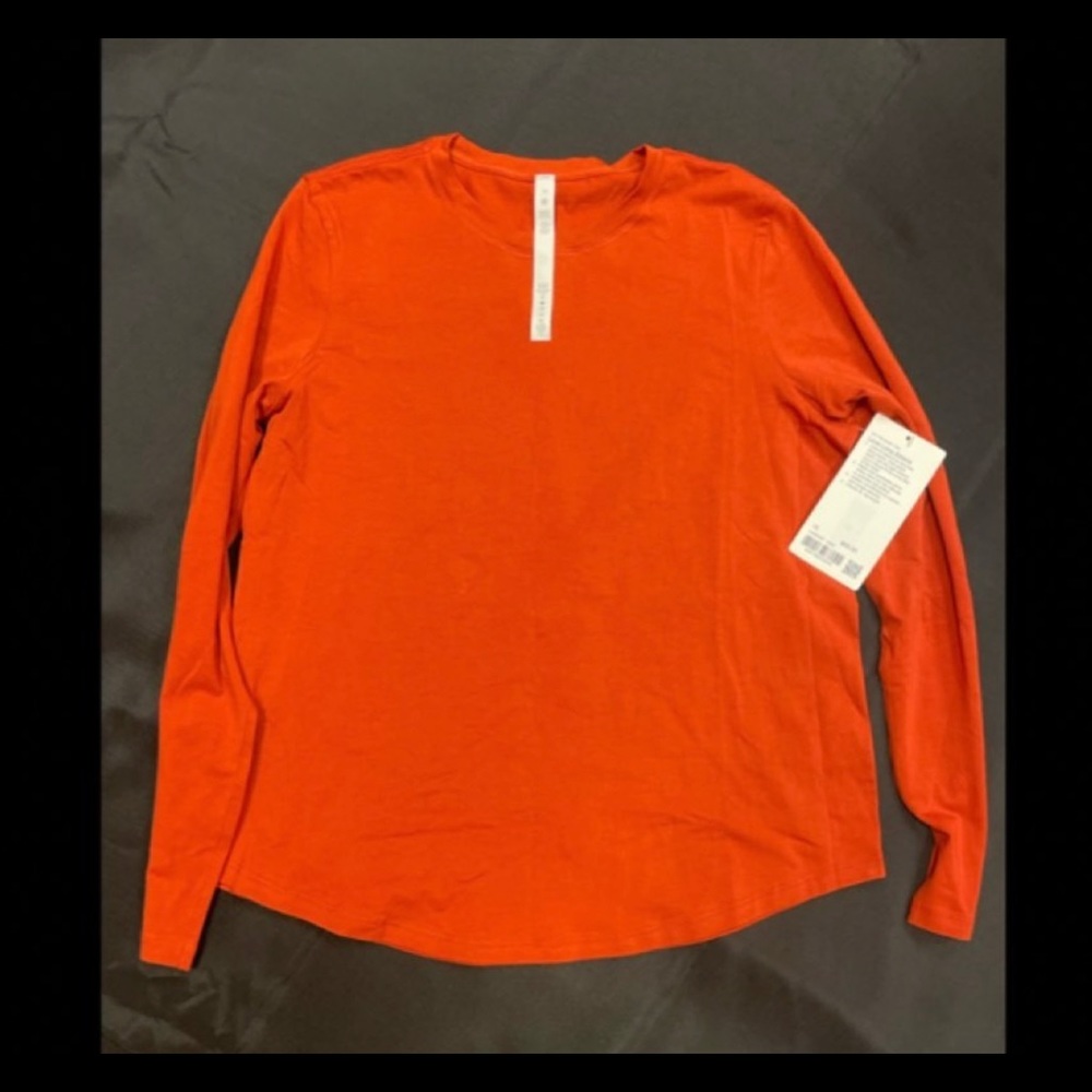 Orange Lululemon NWT Love Long Sleeve
